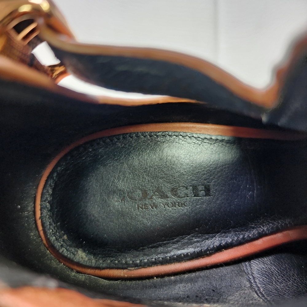 🌸Coach Elegant Leather Ankle Brown Heeled Sandals 9.5 - Picture 7 of 10